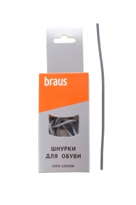 Шнурки, Braus, 3008 - 60см тонкие с пропиткой